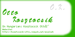 otto kosztocsik business card